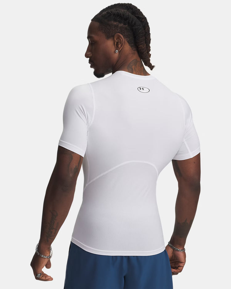 Under Armour Men's HeatGear Compression Short Sleeve Shirt white