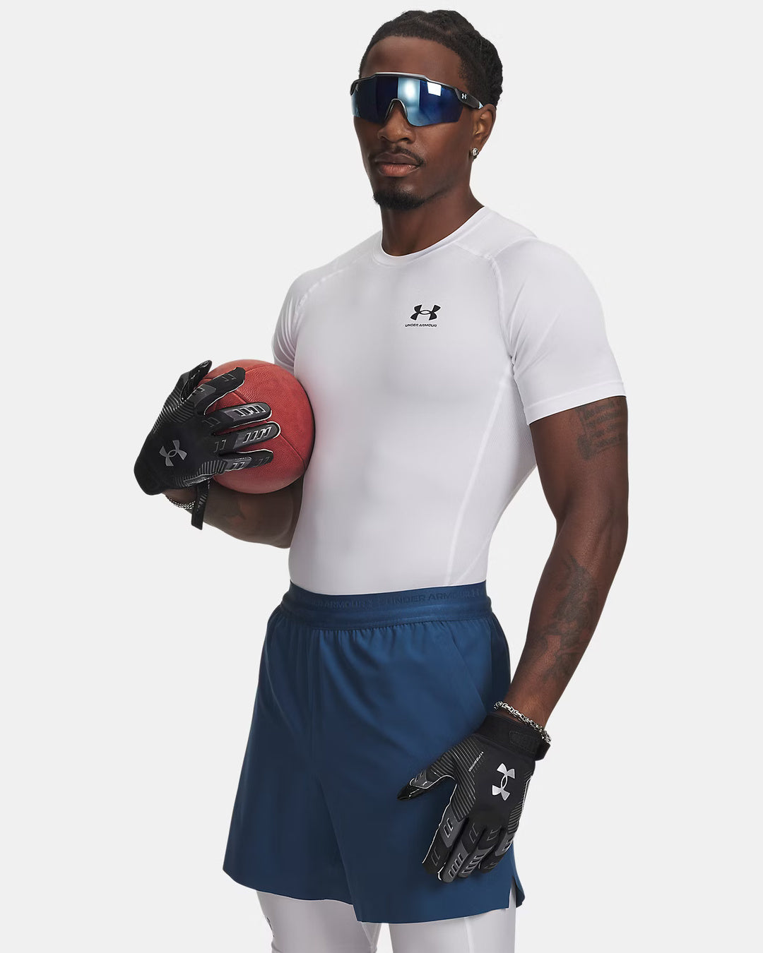 Under Armour Men's HeatGear Compression Short Sleeve Shirt white