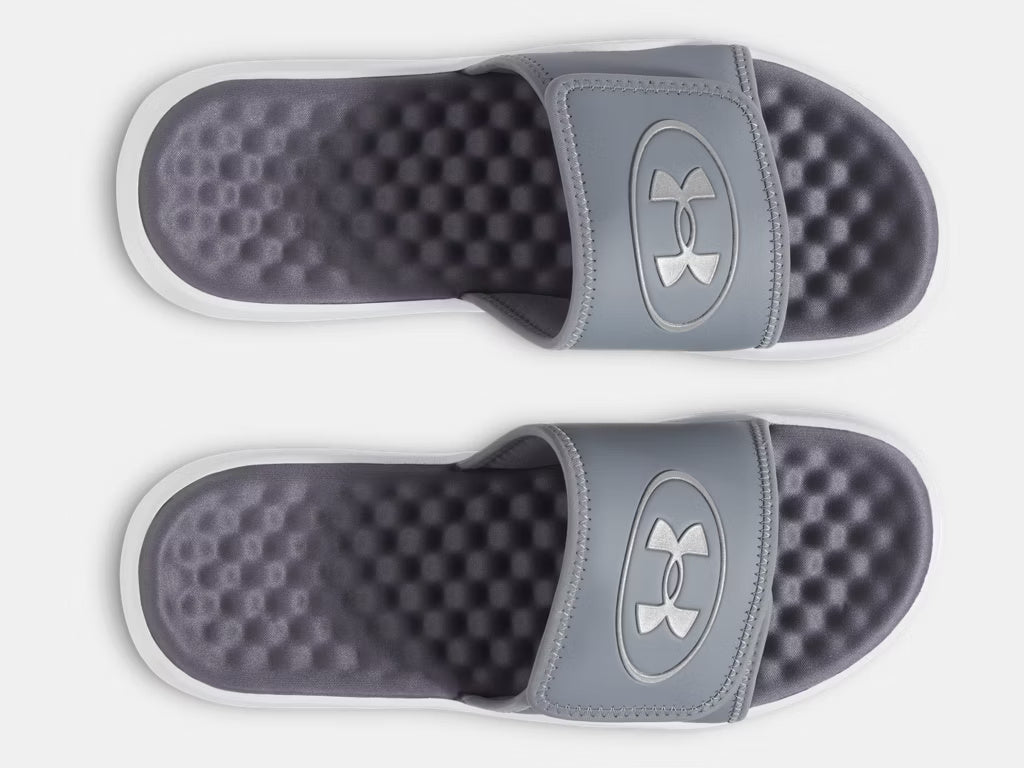 Under Armour Men's Ignite Pro 8 Slide Sandals titan grey gray castlerock white