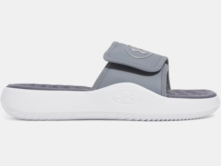 Under Armour Men's Ignite Pro 8 Slide Sandals titan grey gray castlerock white