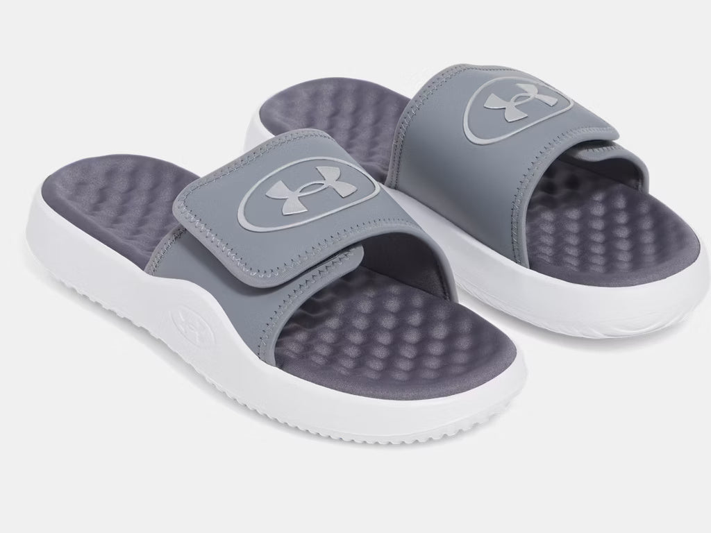 Under Armour Men's Ignite Pro 8 Slide Sandals titan grey gray castlerock white