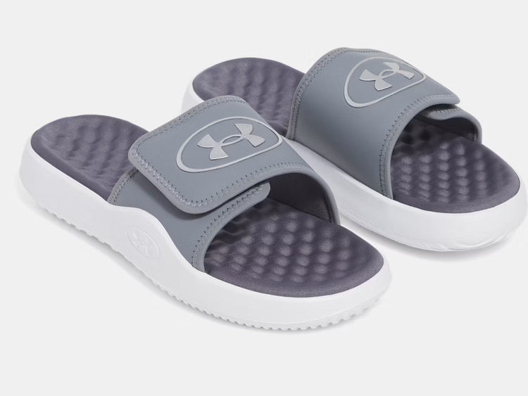 Under Armour Men's Ignite Pro 8 Slide Sandals titan grey gray castlerock white