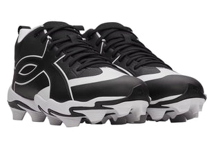 Under Armour Men's Leadoff Icon Mid Rubber Baseball Cleats black