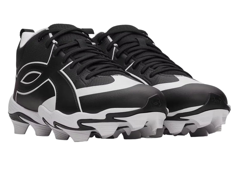 Under Armour Men's Leadoff Icon Mid Rubber Baseball Cleats black