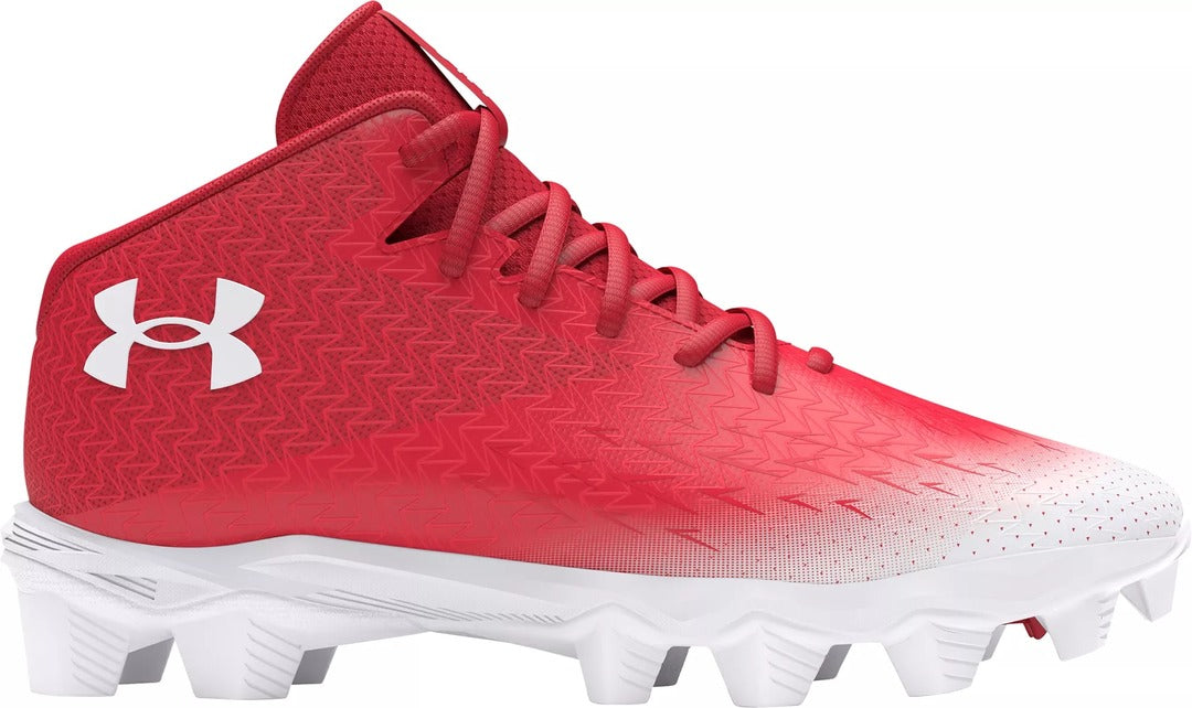 Under Armour Men's Spotlight Franchise 4 RM Football Cleats Red