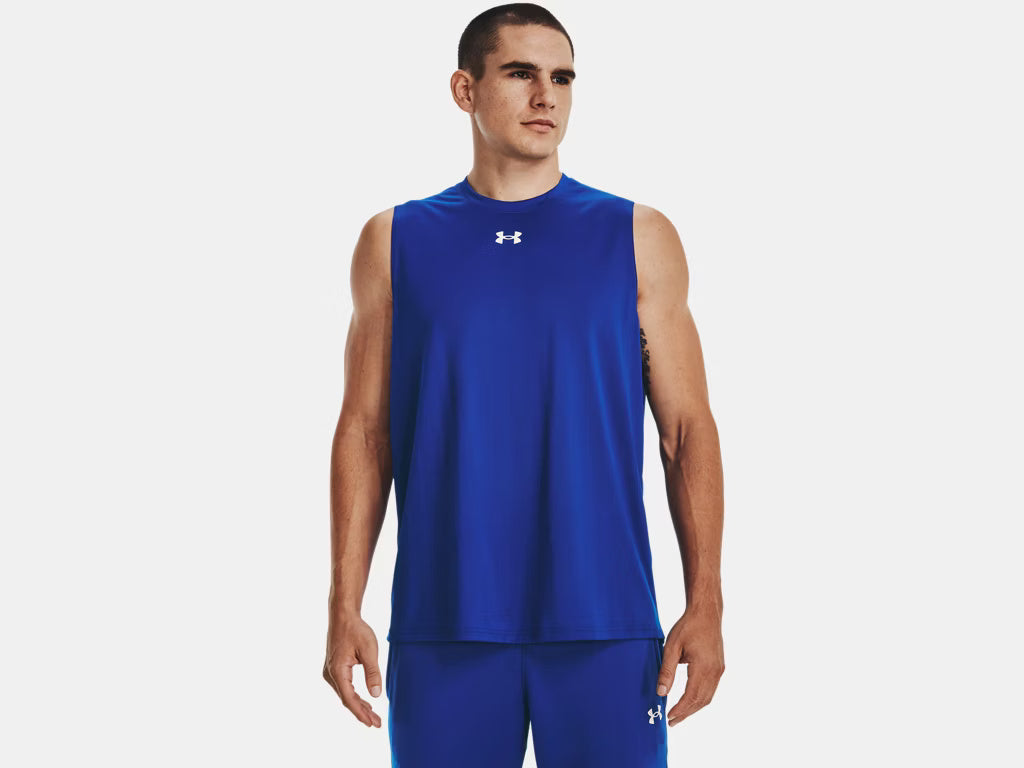 Under Armour Men's Tech Tank sleeveless shirt royal blue
