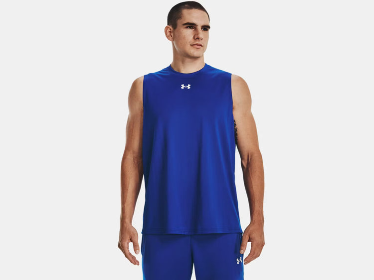 Under Armour Men's Tech Tank sleeveless shirt royal blue