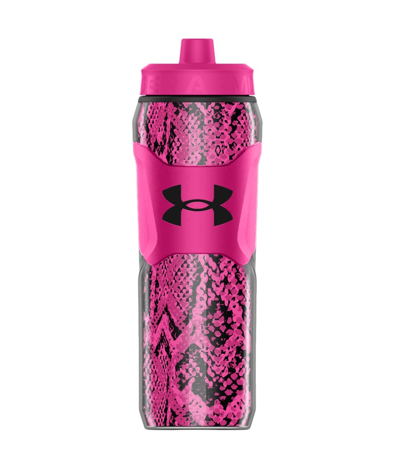 Under Armour Playmaker Squeeze Print Water Bottle 28oz aero pink 7 viper pink