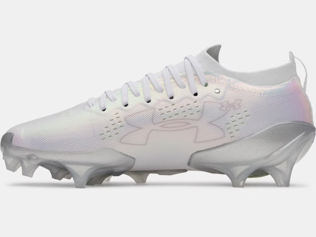 Under Armour Senior Blur Pro Football Cleats white/silver