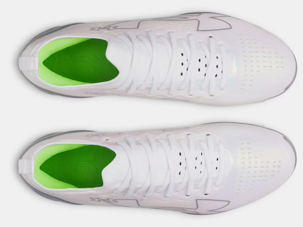 Under Armour Senior Blur Pro Football Cleats white/silver