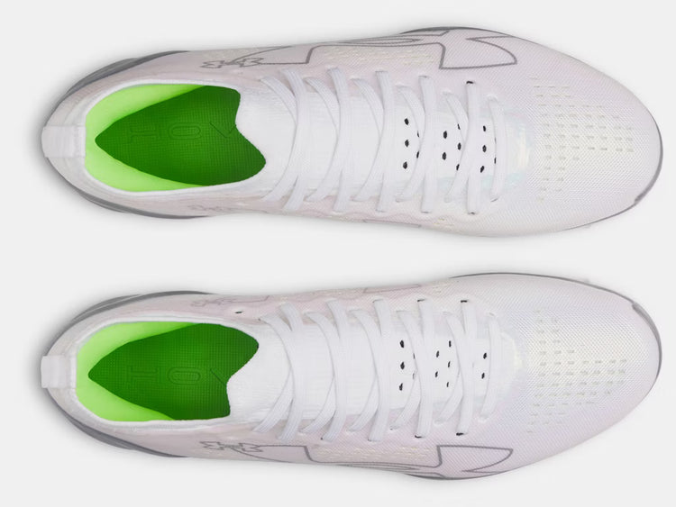 Under Armour Senior Blur Pro Football Cleats white/silver