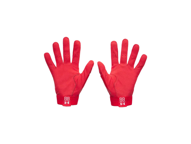 Under Armour Senior Clean Up Batting Gloves red