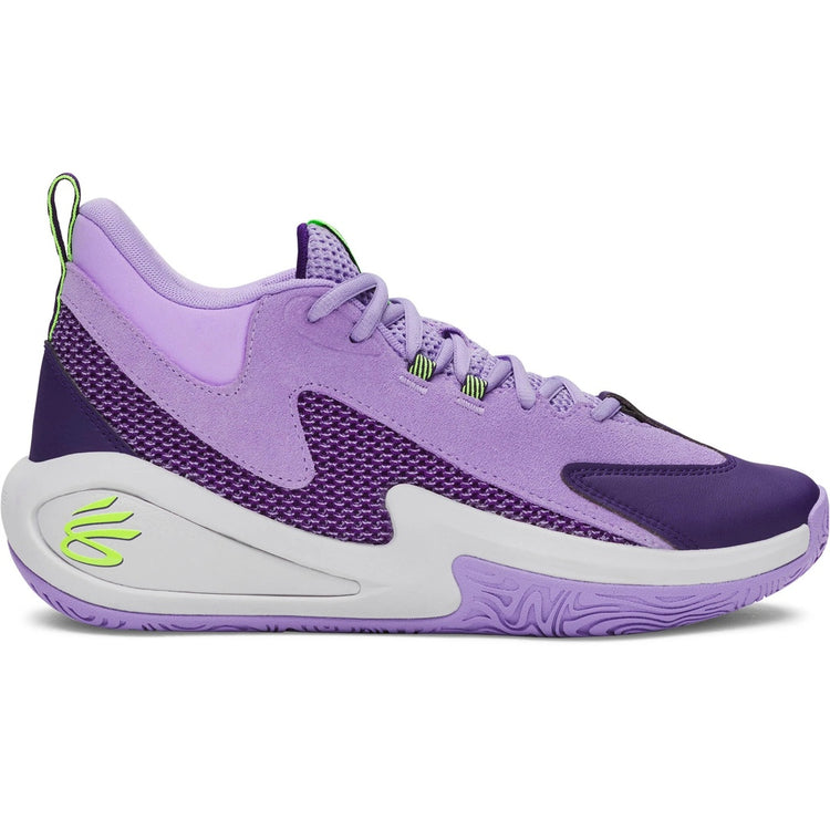 Under Armour Senior Curry 3Z 25 SDE Basketball Shoes transparent/purple/hyper green