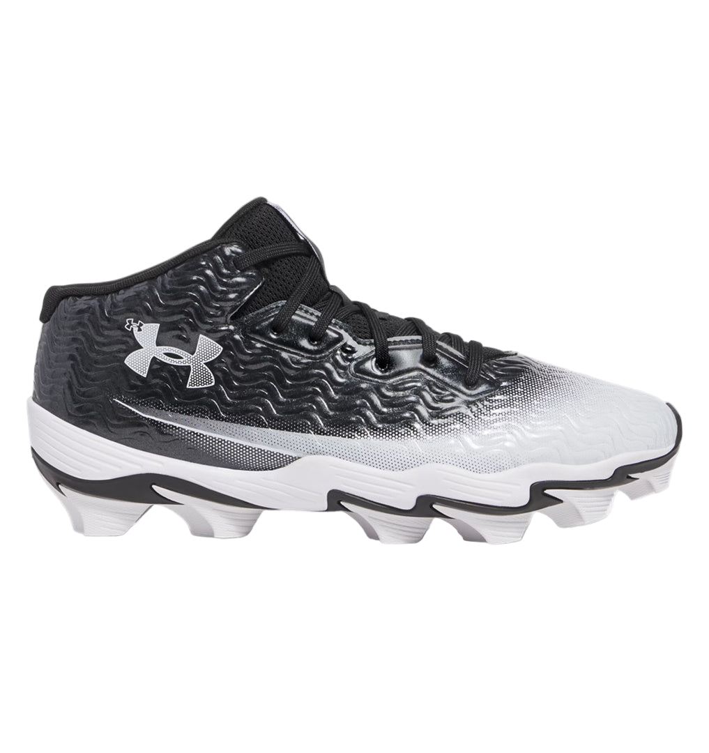 Under Armour Senior Spotlight Hammer Football Cleats black white