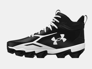 Under Armour Senior Spotlight Hammer Wide Football Cleats black white