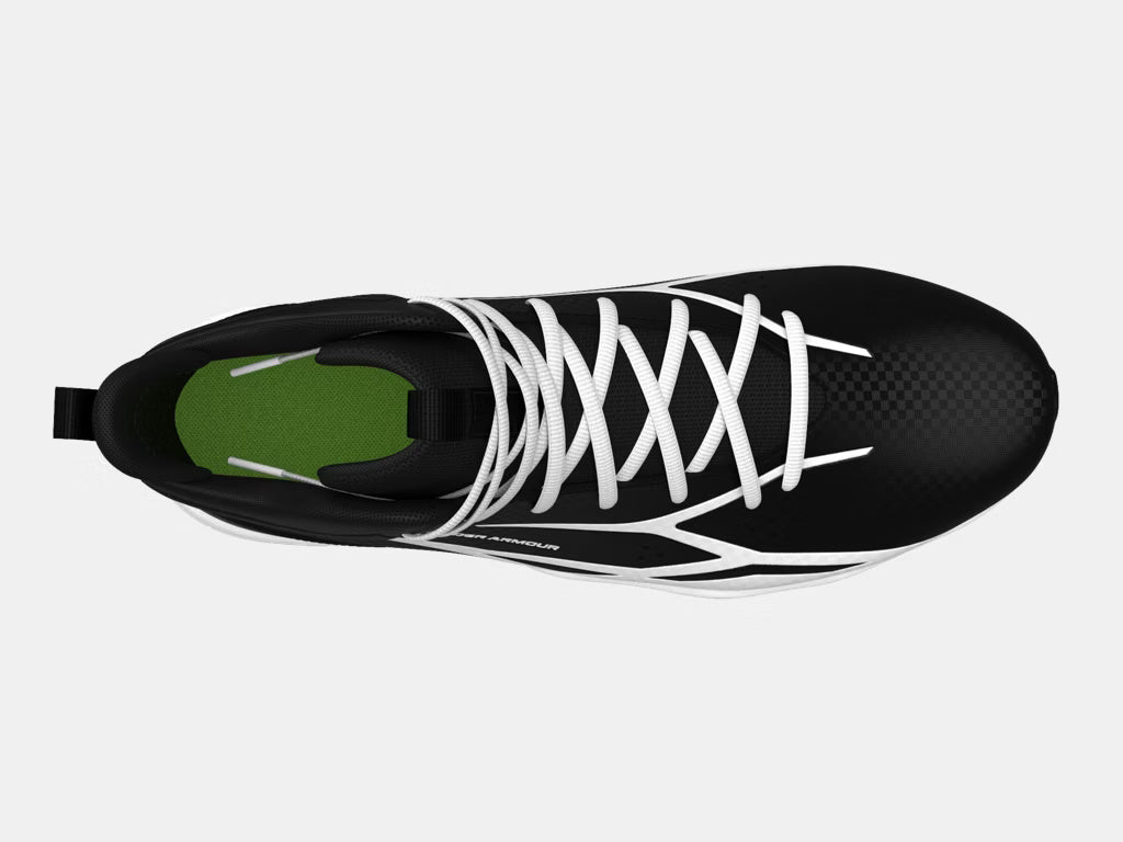 Under Armour Senior Spotlight Hammer Wide Football Cleats black white