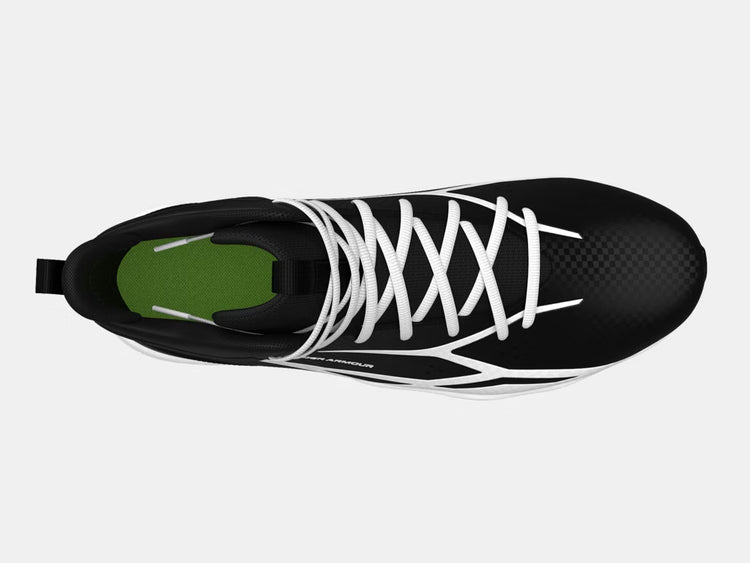 Under Armour Senior Spotlight Hammer Wide Football Cleats black white