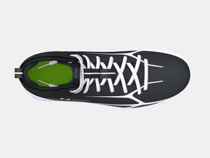 Under Armour Senior Spotlight Mid Football Cleats black white