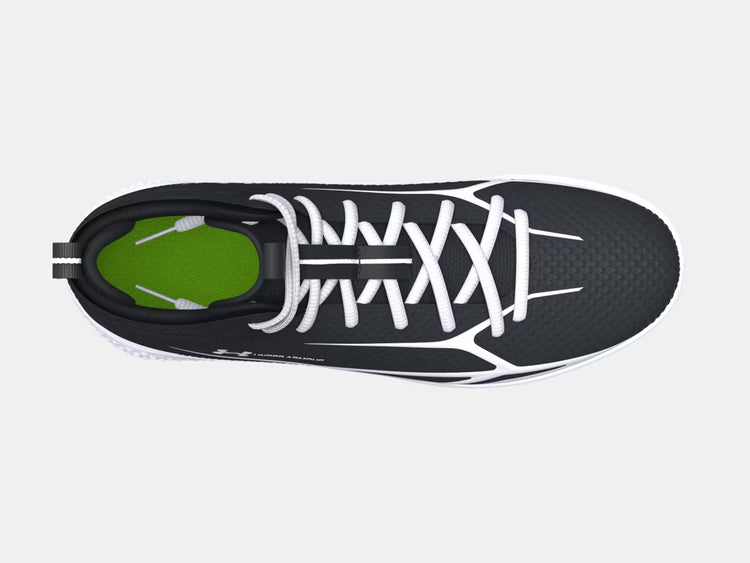 Under Armour Senior Spotlight Mid Football Cleats black white