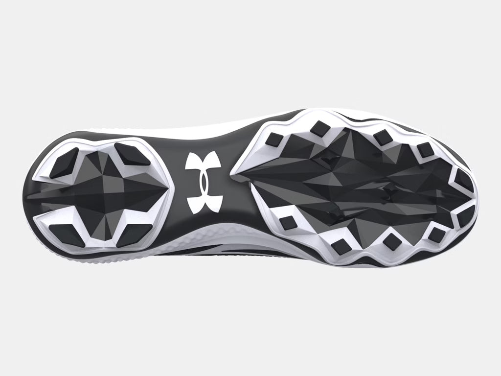 Under Armour Senior Spotlight Mid Football Cleats black white