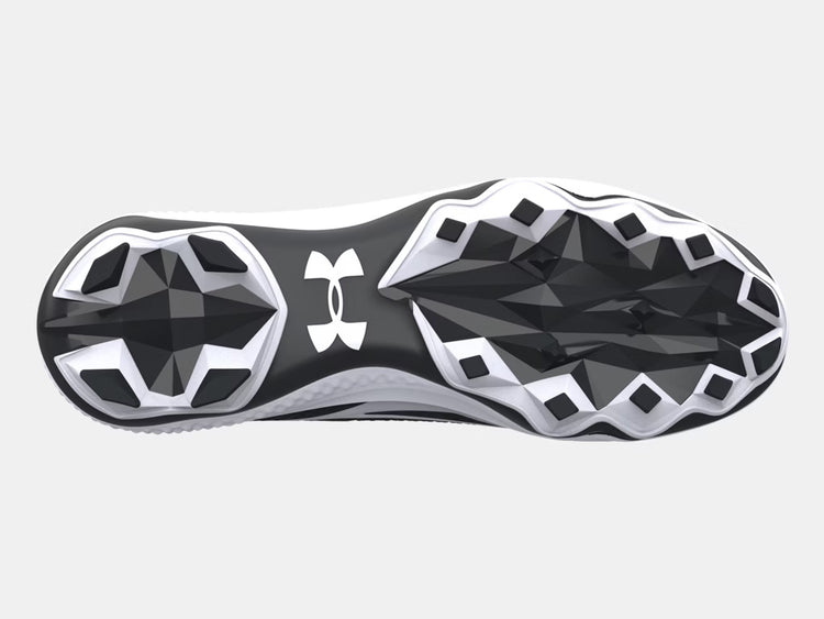Under Armour Senior Spotlight Mid Football Cleats black white