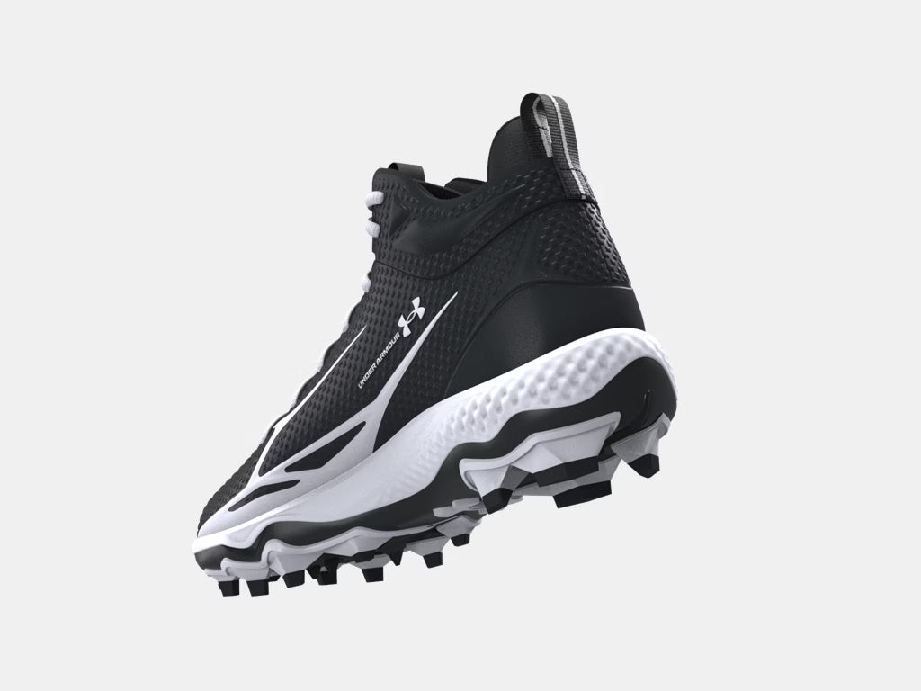 Under Armour Senior Spotlight Mid Football Cleats black white