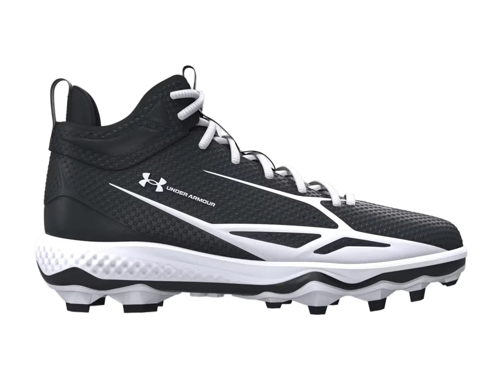 Under Armour Senior Spotlight Mid Football Cleats black white