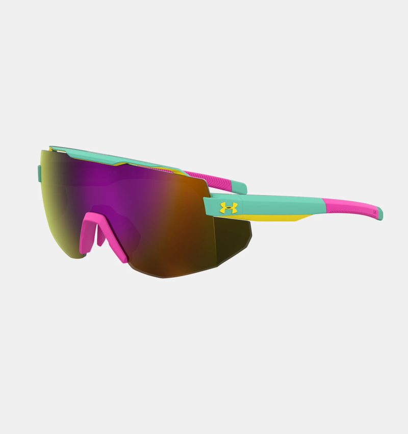 Under Armour Senior Squad Sunglasses Teal yellow