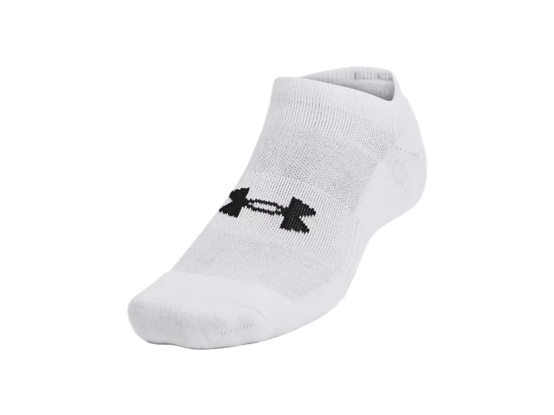 Under Armour Senior Training Cotton No-Show Socks 3-Pack
