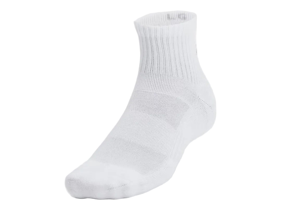 Under Armour Senior Training Cotton Quarter Socks 3-Pack