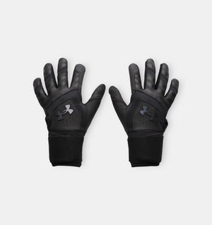 Under Armour Senior Yard 10 Long Cuff Batting Gloves black