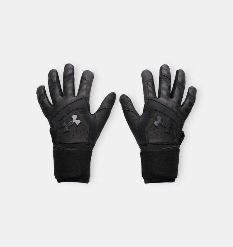 Under Armour Senior Yard 10 Long Cuff Batting Gloves black