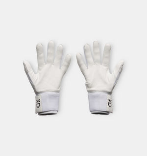 Under Armour Senior Yard 10 Long Cuff Batting Gloves white