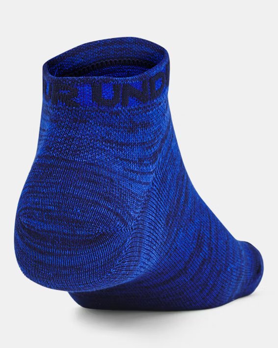 Under Armour Unisex Essential Low Cut Sock 6-Pack, Blue