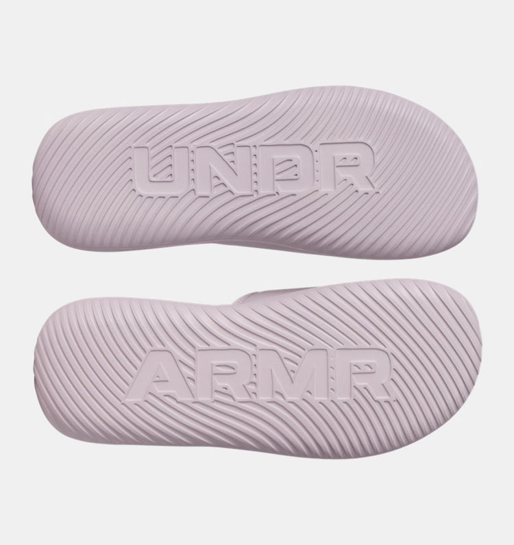 Under Armour Women's Ignite Pro 8 Slide Sandals gray grey dawn pink