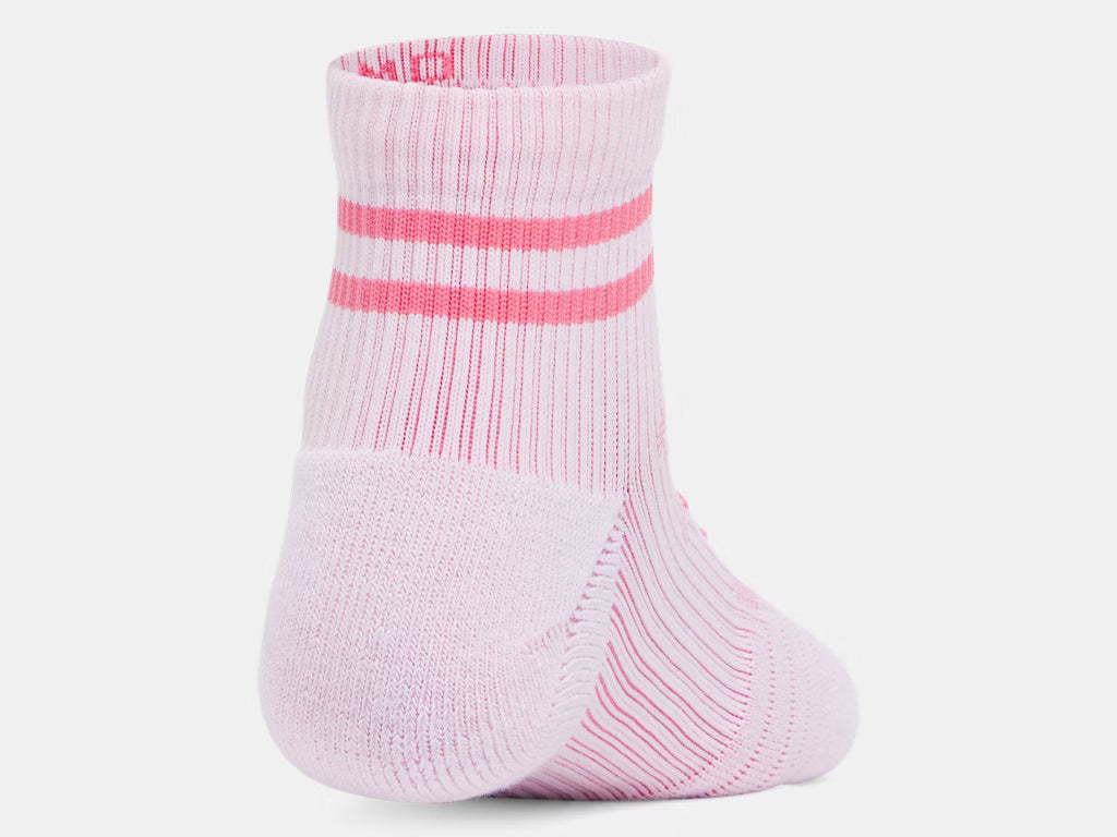 Under Armour Women's Play Up Quarter Sock 3-Pack super pink blaze orange
