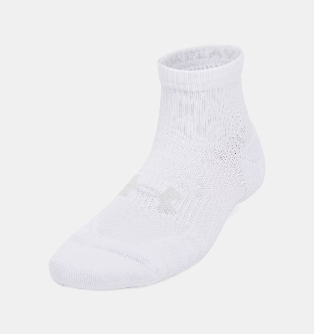 Under Armour Women's Play Up Quarter Sock 3-Pack white
