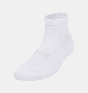 Under Armour Women's Play Up Quarter Sock 3-Pack white