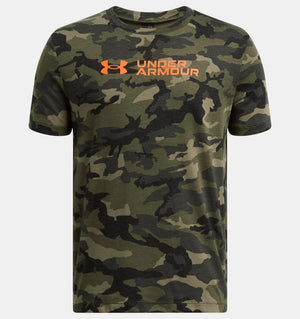 Under Armour Youth AOP Camo T-Shirt Green Orange