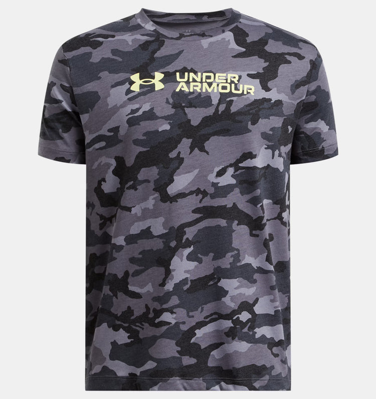 Under Armour Youth AOP Camo T-Shirt Titan Grey Yellow