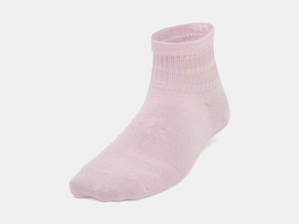 Under Armour Youth Essential Quarter Sock 6-Pack prime pink sonic yellow