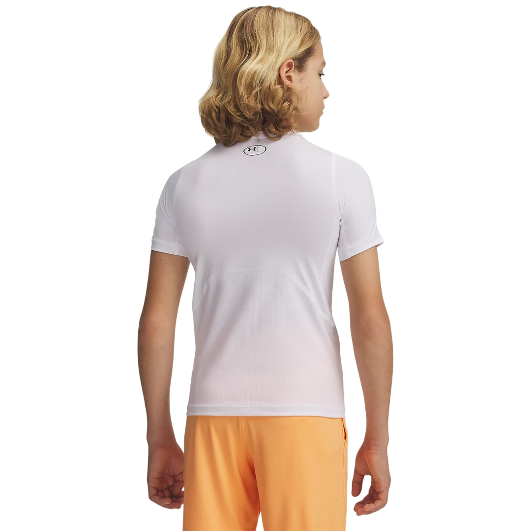 Under Armour Youth HeatGear Armour Short Sleeve Shirt white