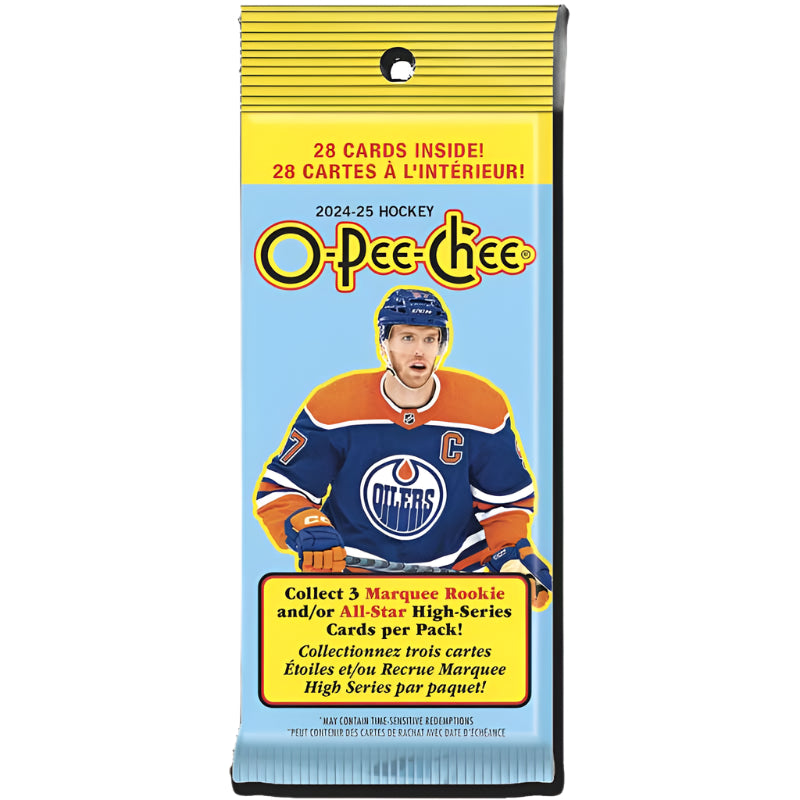 2024-25 upper deck nhl o-pee-chee fat pack hockey cards retail
