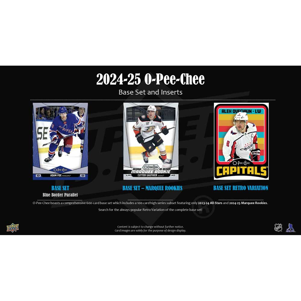 Upper Deck NHL O-Pee-Chee Hockey Cards 2024/25