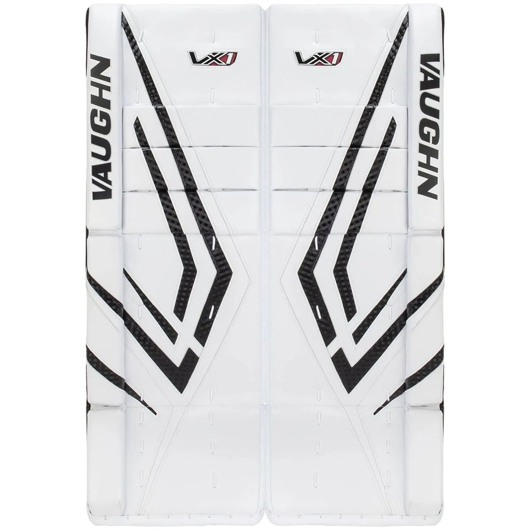 Vaughn Senior Velocity VX1 Pro Hockey Goalie Pads white black