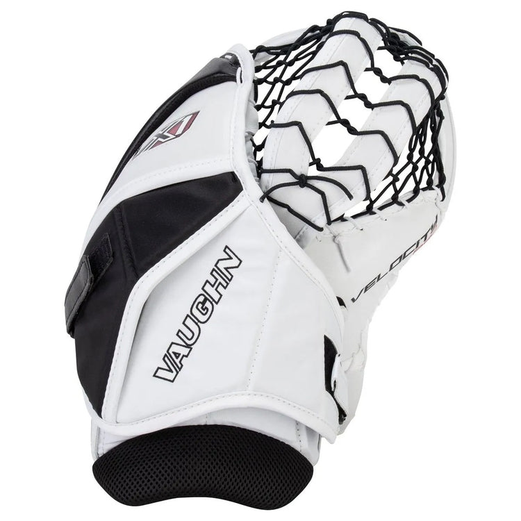 Vaughn Senior Velocity VX1 Pro Hockey Goalie Trapper catcher glove white black