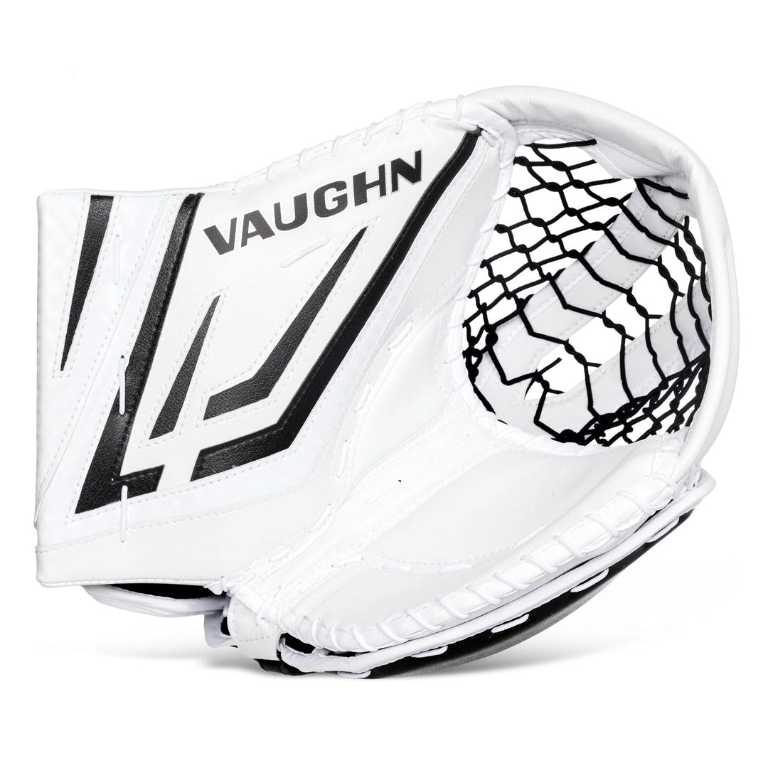 Vaughn Senior Velocity VX1 Pro Hockey Goalie Trapper catcher glove white black