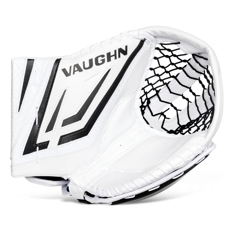 Vaughn Senior Velocity VX1 Pro Hockey Goalie Trapper catcher glove white black