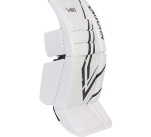 Vaughn Intermediate Velocity VX1 Hockey Goalie Pads white black