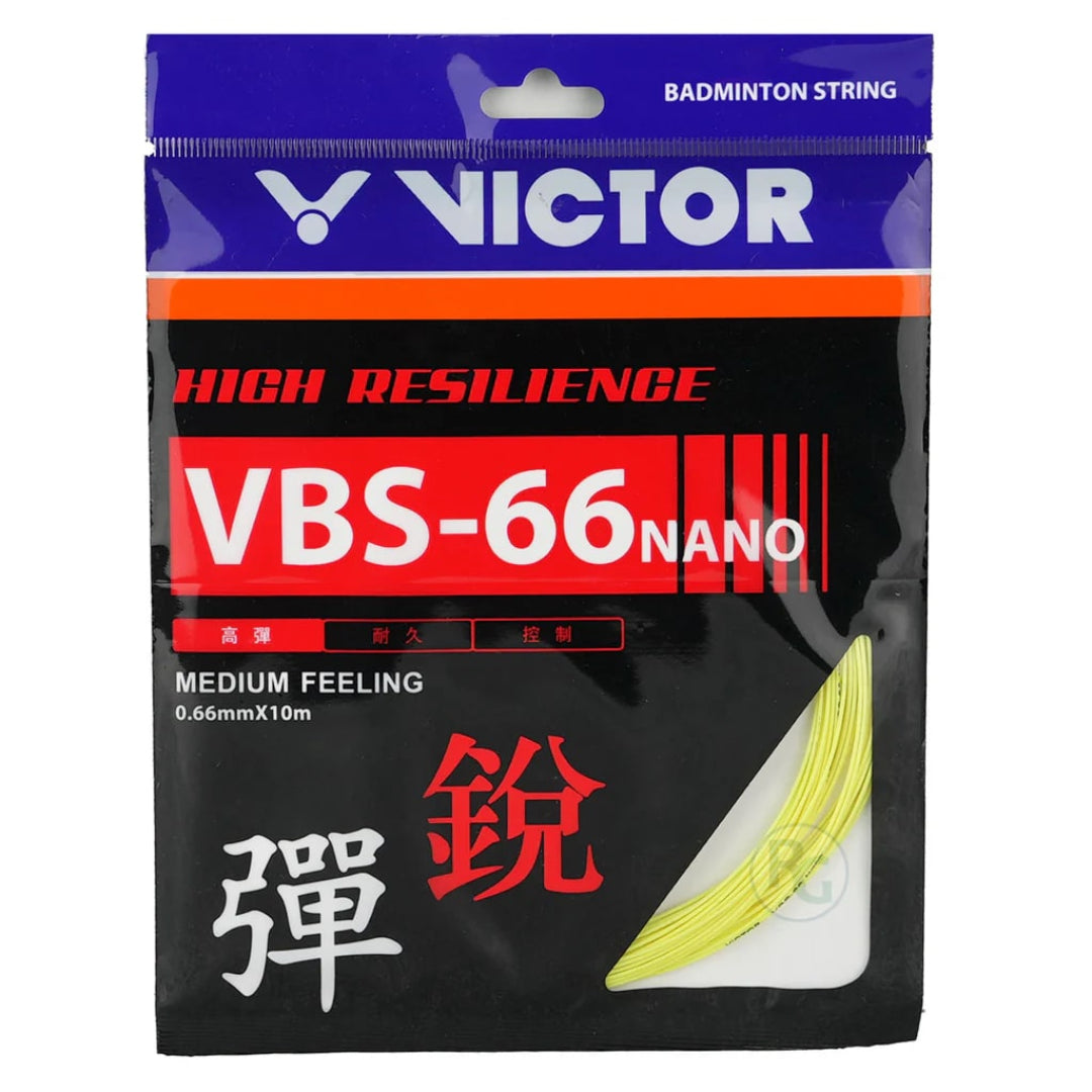 Victor VBS-66N High Resilience Badminton String Yellow